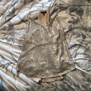 RW&Co V Neck Cami Sequins